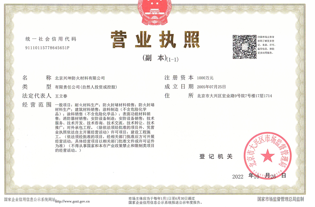 總公司營(yíng)業(yè)執(zhí)照